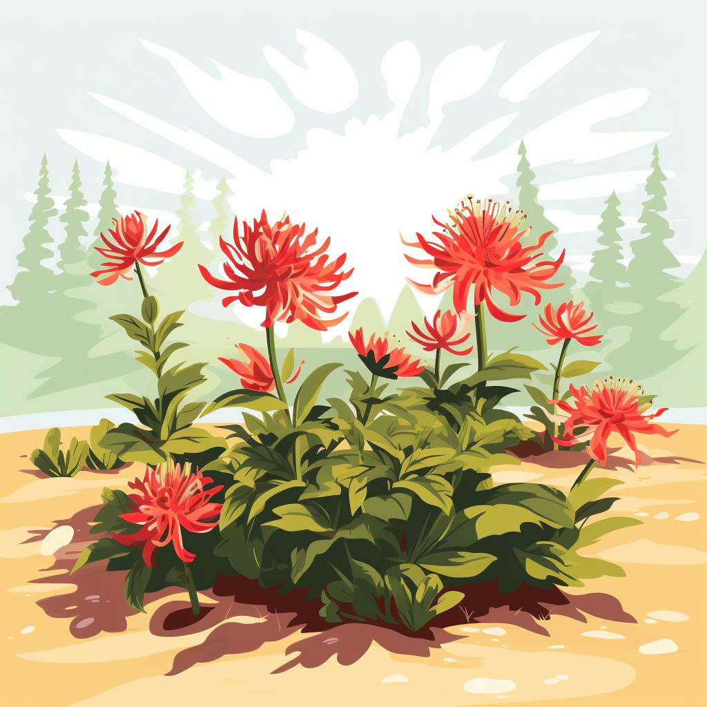 A sunny garden spot ideal for planting bee balm